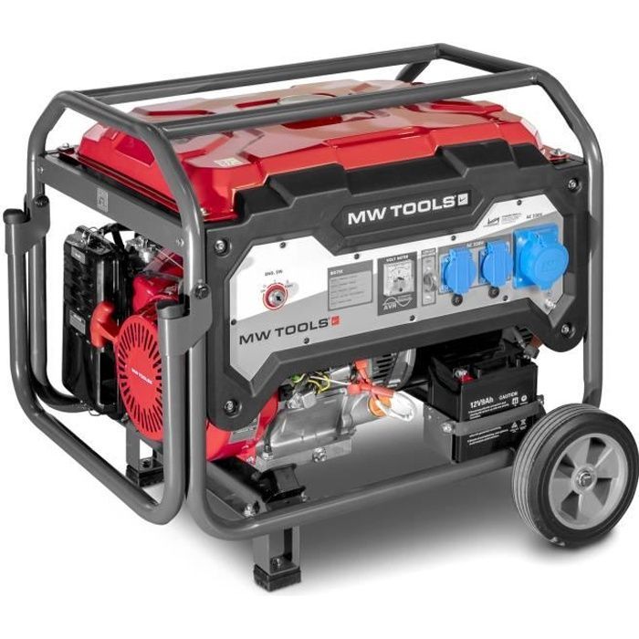 Generatore a benzina da 7,5 kW 230 V con avviamento elettrico MW-Tools BG75E