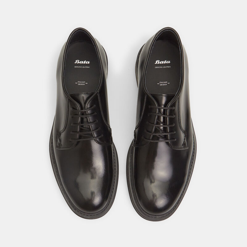 Męskie skórzane sznurowane buty