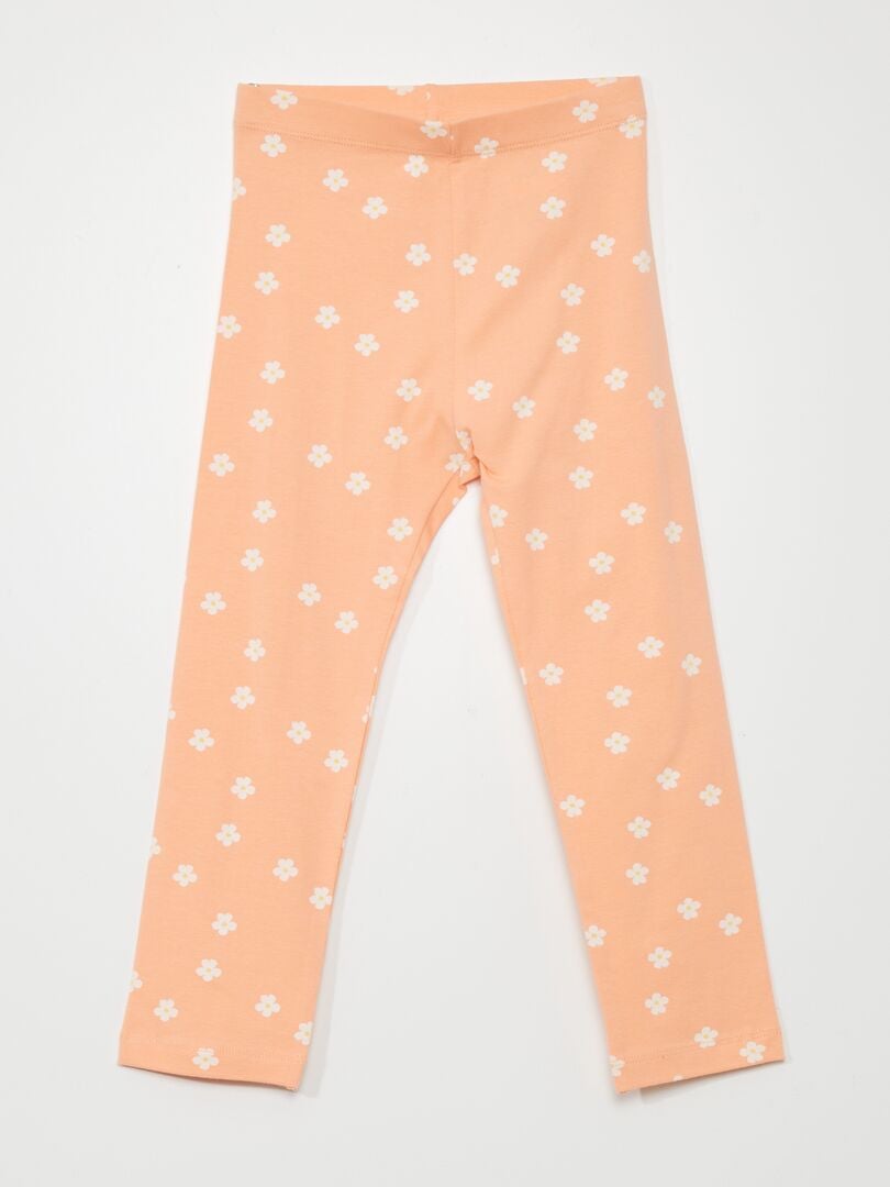 Leggings van stretchjersey met elastische tailleband - WIT