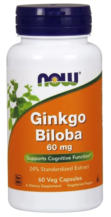 Now Foods Ginkgo Biloba 60 mg, Kapsułki