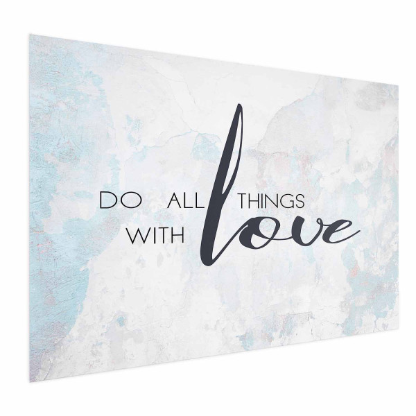 Plakat With love 30x21 cm