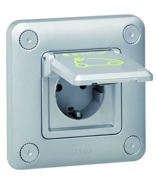 Electric charging socket - LEGRAND - Green'up Access - 16 A - Ultra resistant - Recessed