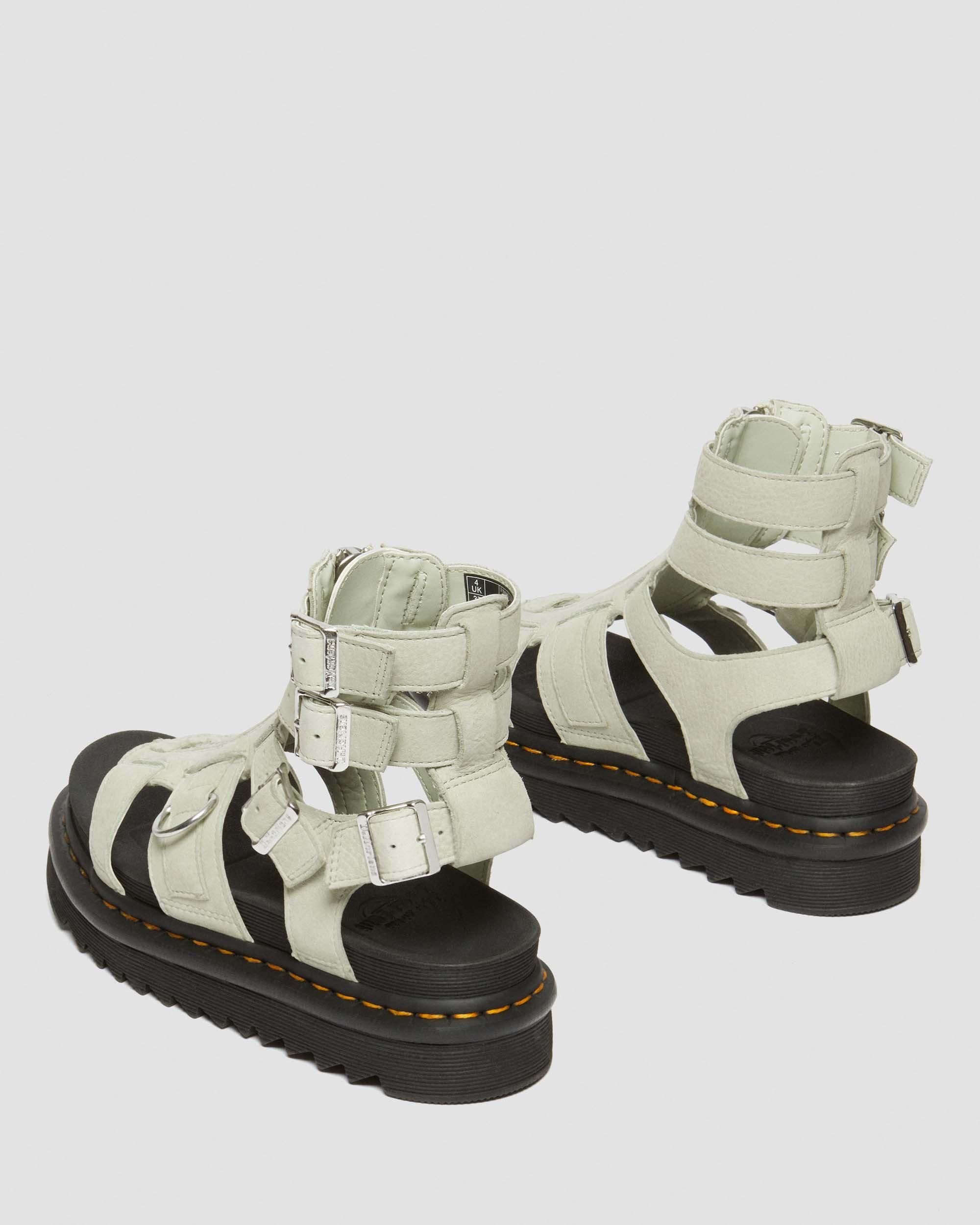 Olson Tumbled Nubuck Leder Gladiatorsandalen mit Reißverschluss
