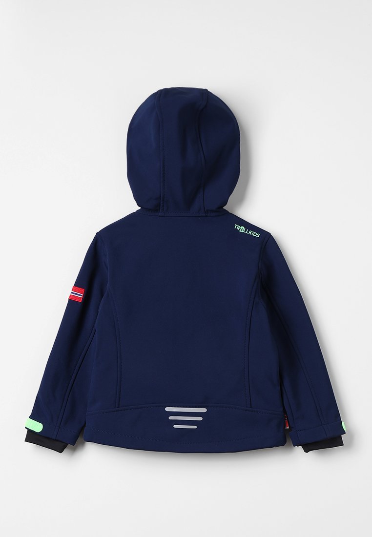 TROLLKIDS KIDS TROLLFJORD UNISEX - Softshell jas - marineblauw lichtgroen