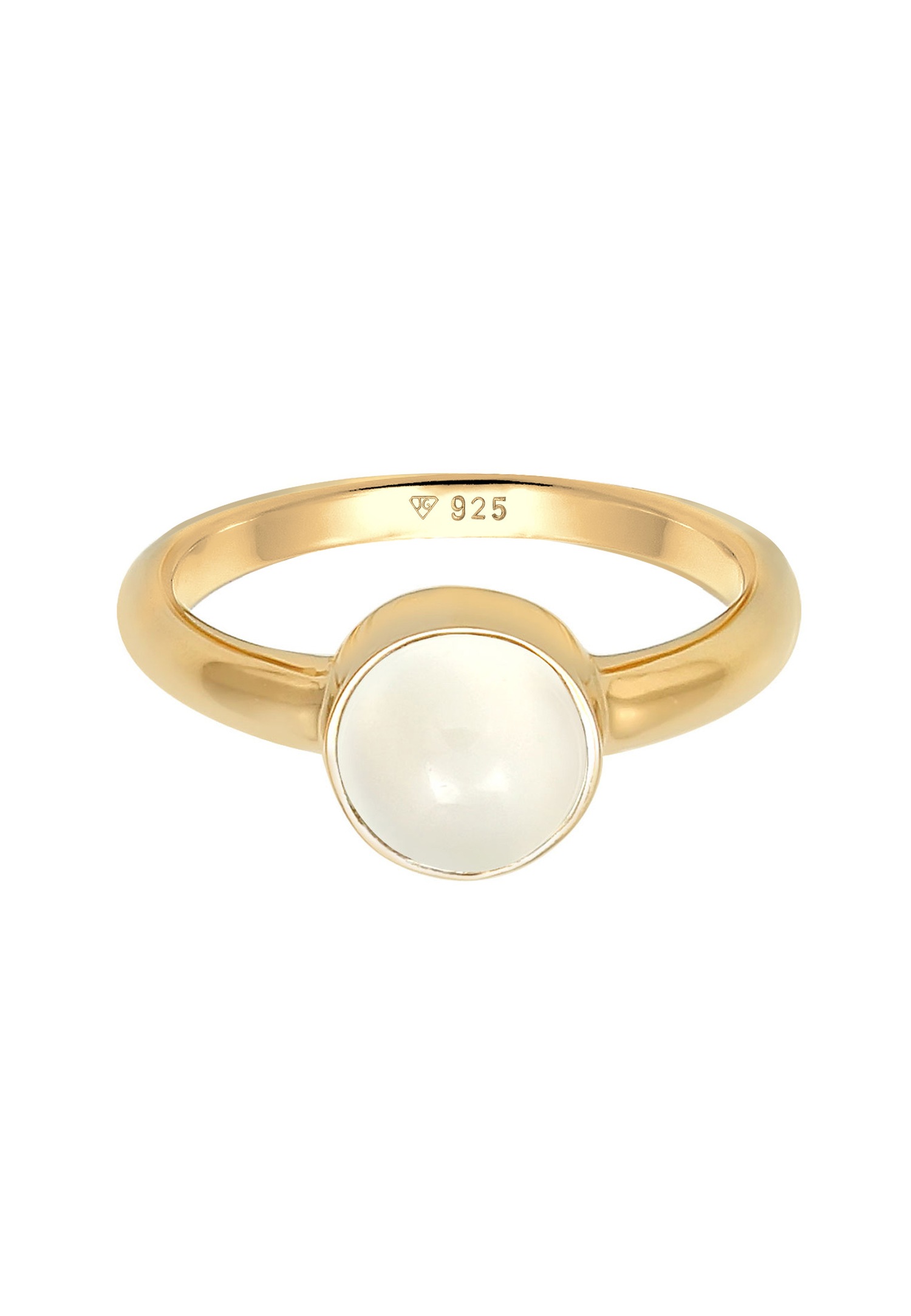 Elli Femmes Solitaire avec Pierre de Lune en Argent Sterling 925