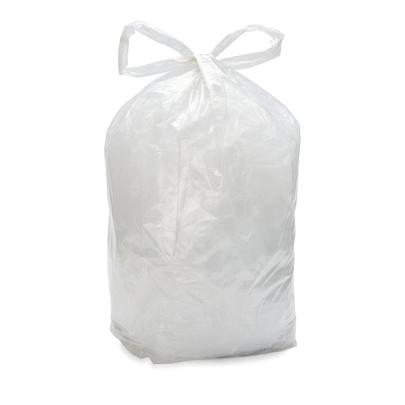 Snabbavfallspåse 10 st. 125 l T-shirt transparent