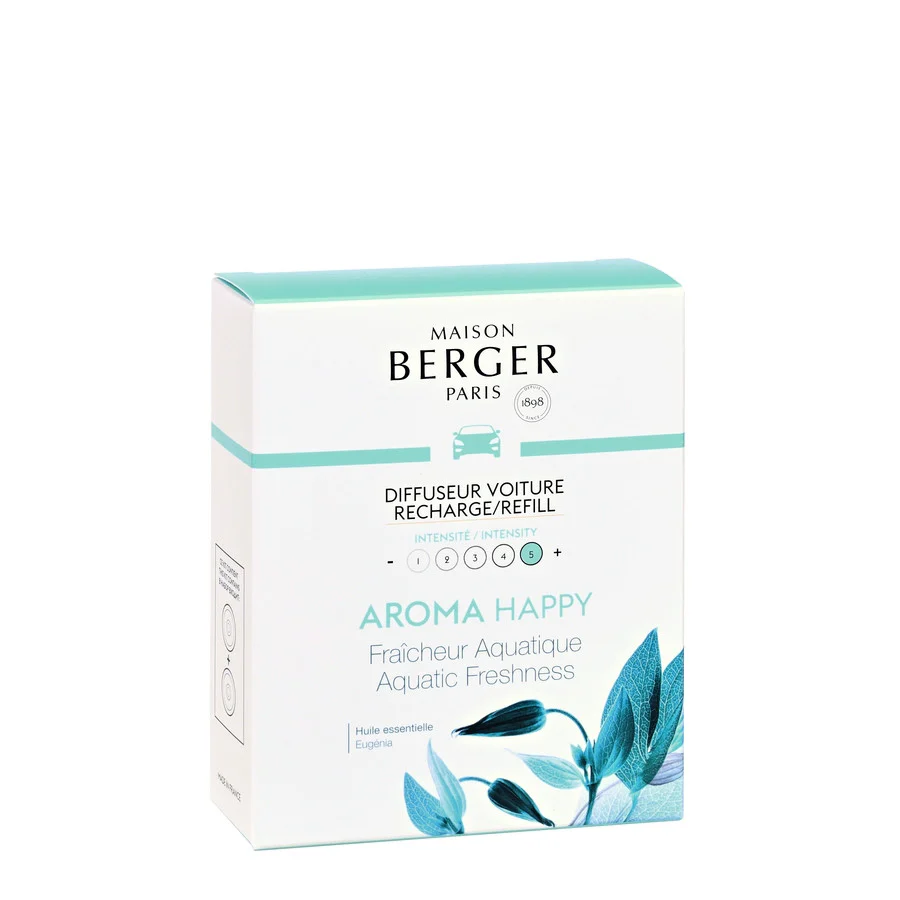 Diffuseur Voiture Recharge Aroma Happy Fraîcheur Aquatique - Profumo per Automobile