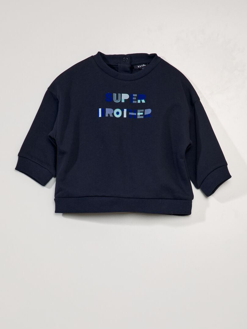 Sudadera polar estampada - AZUL