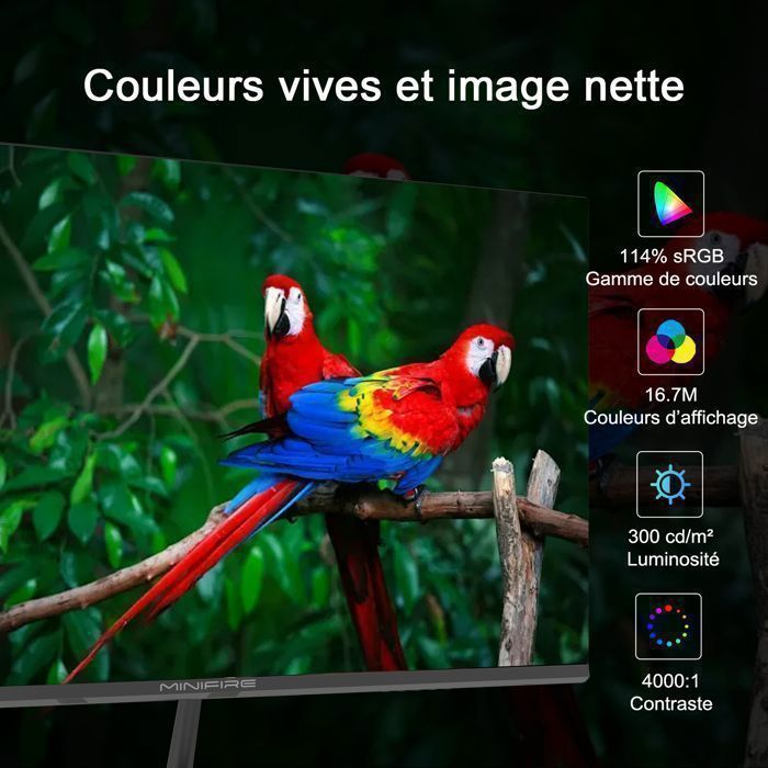 Minifire Moniteur 27 Pouces FHD 120Hz - Écran PC Professionnel avec Port USB-C, sRGB 114%, Anti-Lumière Bleue, HDMI (MF27X3AL)