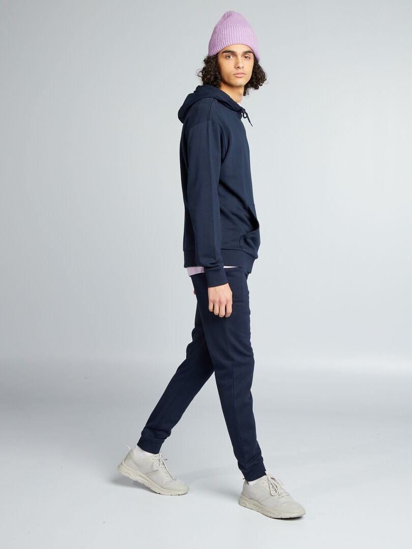 Eenvoudige effen joggingbroek - BLAUW