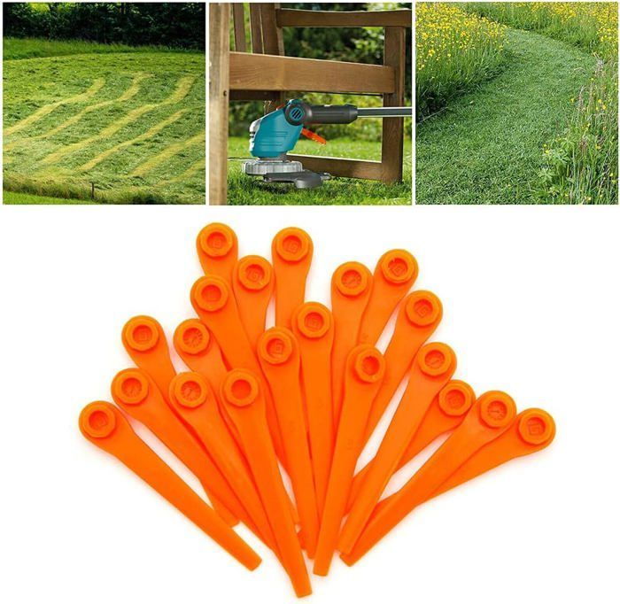 Paquete de 100 cuchillas de 70 mm para desbrozadoras Gardena 9823, 9825, 9820 y 9821.
