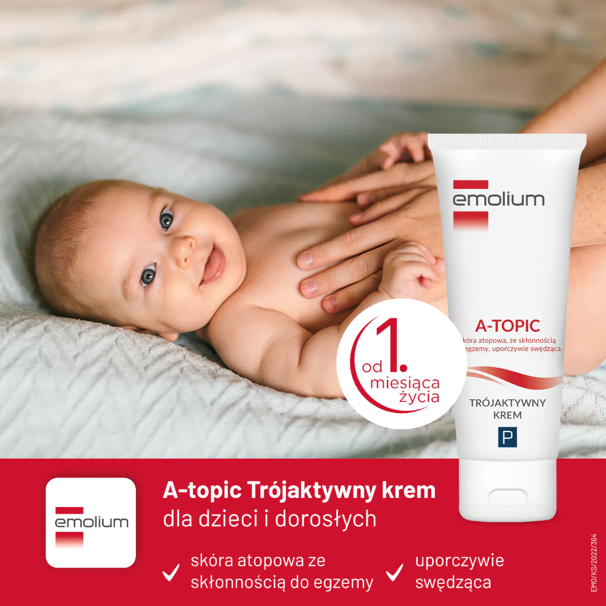 Emolium A-Topic Trójaktywny krem do twarzy i ciała