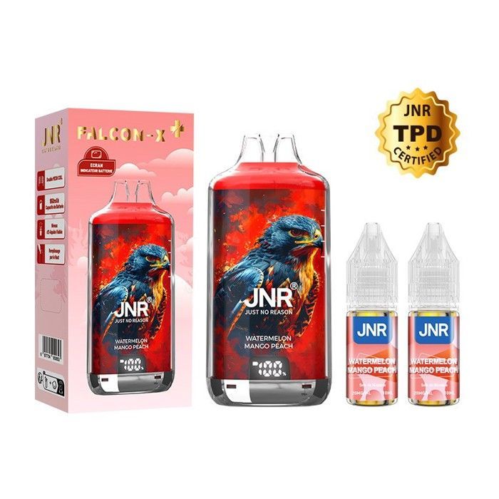 Puff JNR Falcon-X 28K Melancia Manga Pêssego