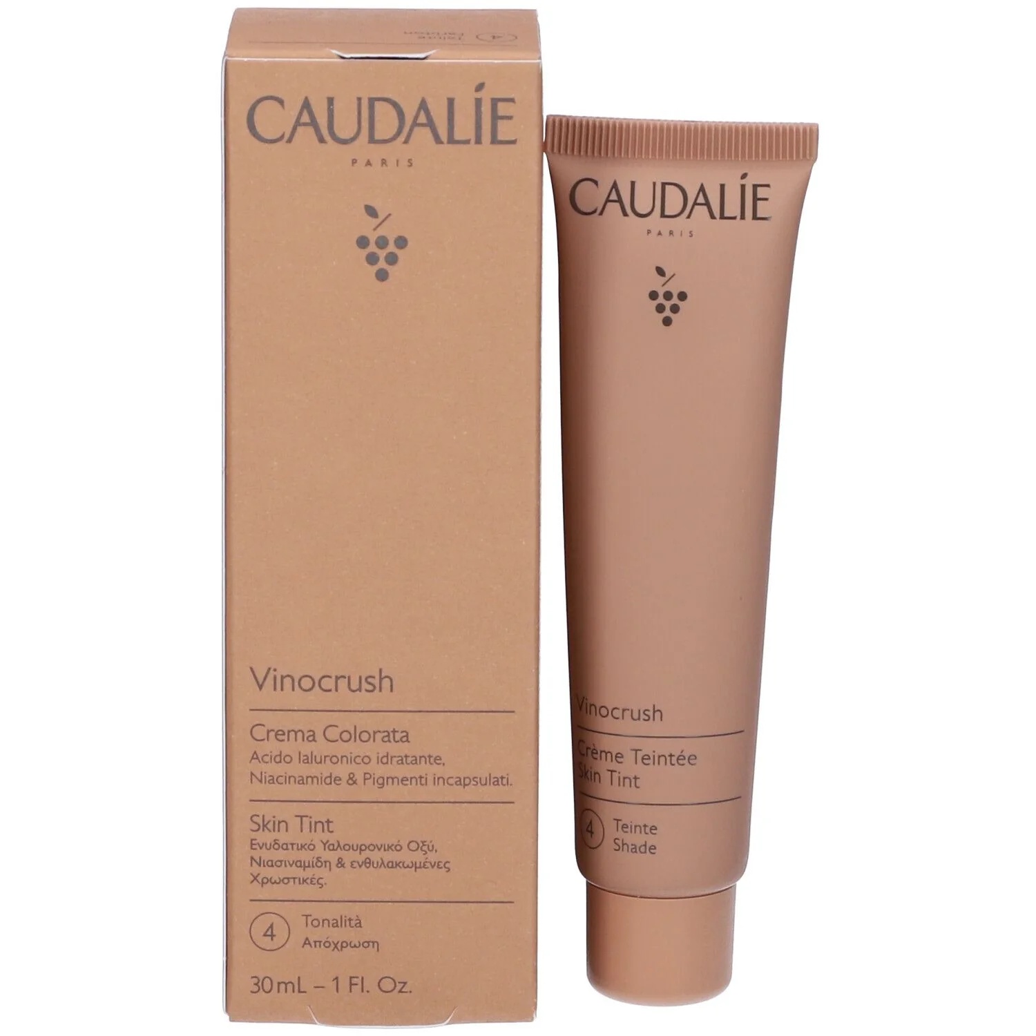 CAUDALIE Caudalie Vinocrush Kleurcrème 4 30 ml egaliseert en corrigeert