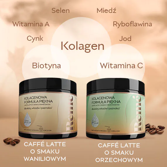 Reme Kolagenowa Formuła Piękna Caffe Latte o Smaku Orzechowym Proszek 150 g