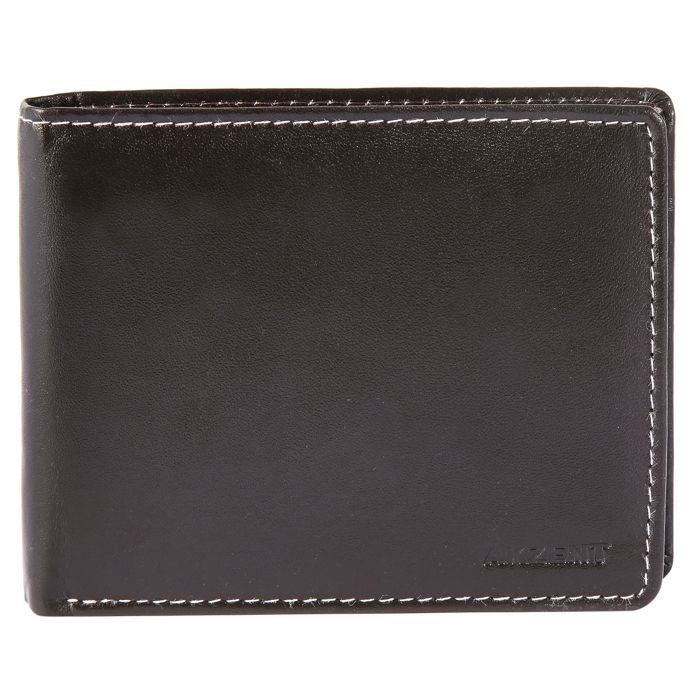 Portafoglio - AKZENT - Mansour - Vera pelle bovina - Formato orizzontale 12×9×2 cm - 4 scomparti per carte