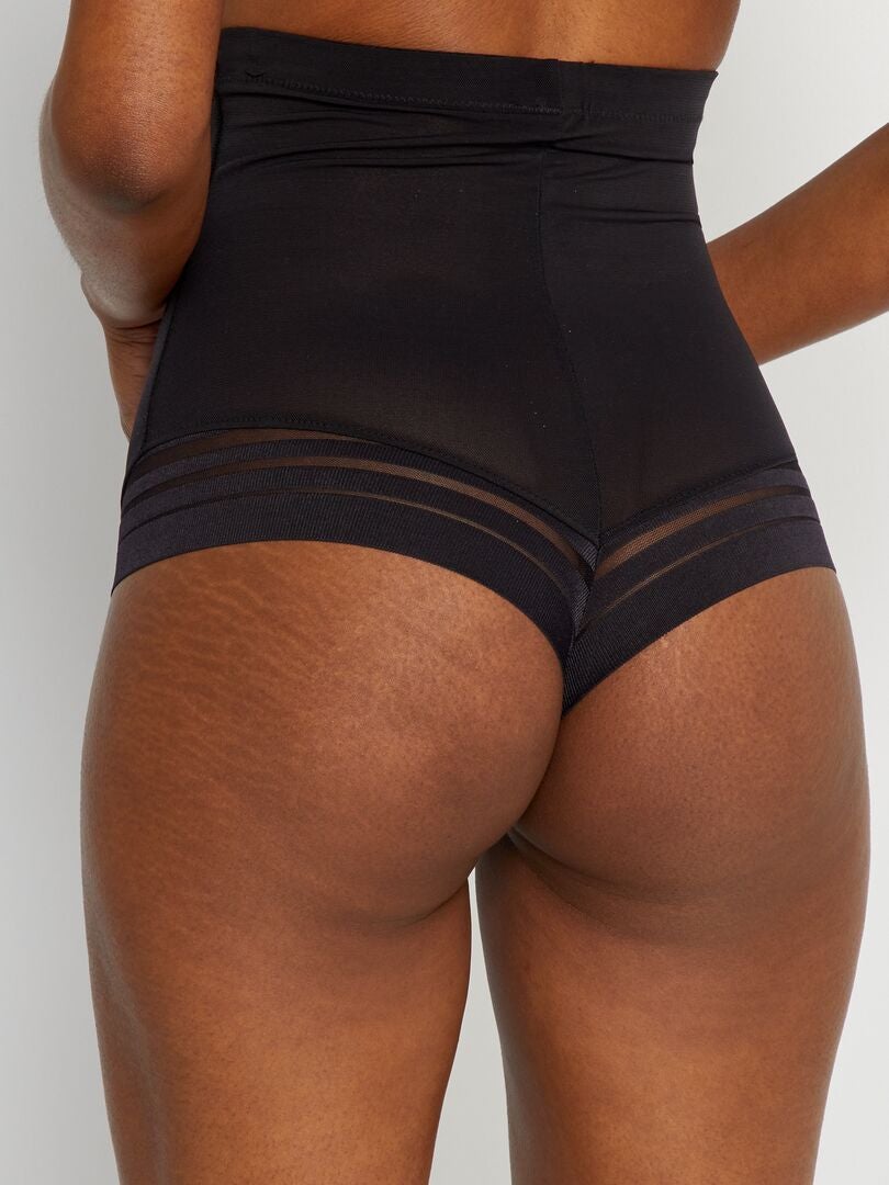 'By Bra' corrigerende slip met middelhoge taille - Zwart