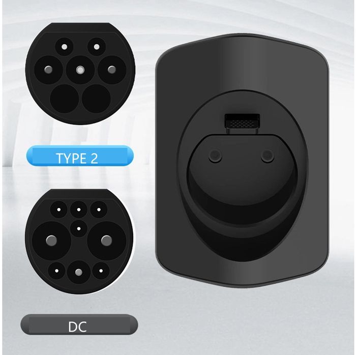 JATRHG Support Mural pour Câble de Charge Type 2 et Chargeur de Voiture Électrique avec Connecteur Rangement pour Câble EV