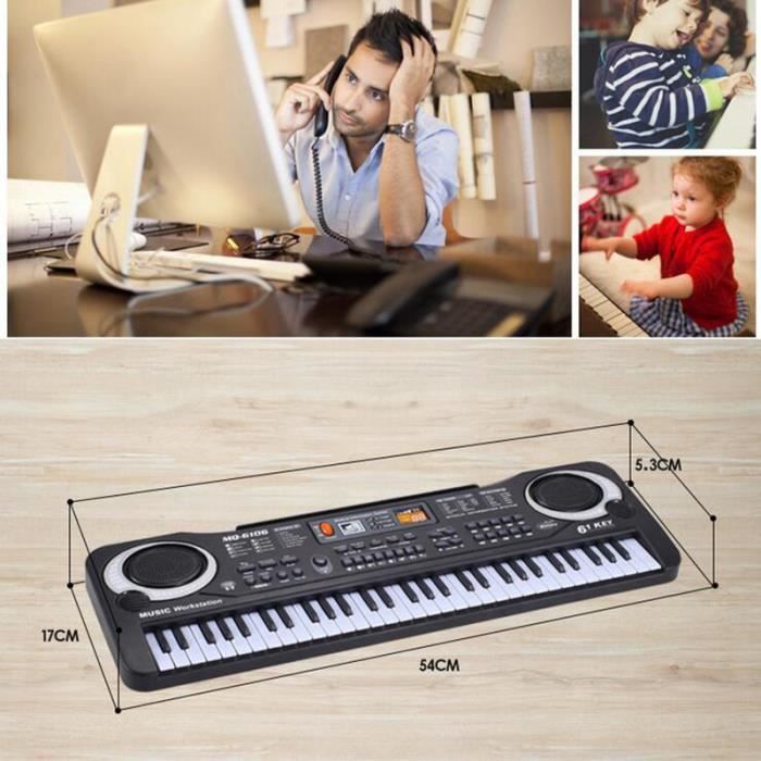 Tastiera elettronica a 61 tasti per bambini con altoparlante e microfono: un regalo perfetto per bambine e bambini per Natale e compleanni.