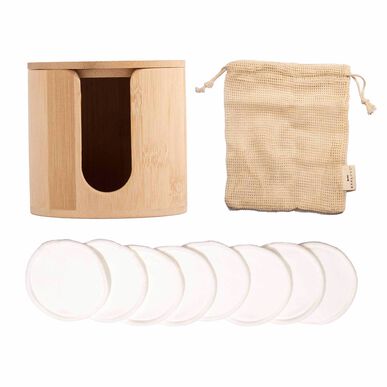 Juego de estuches para discos de bambú STYLPRO con bolsa de lavado (1 unidad)