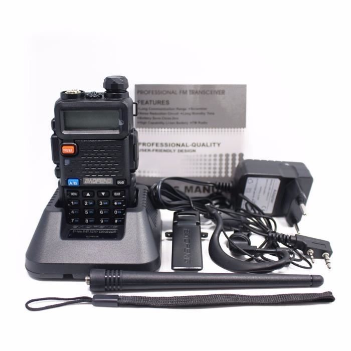 Radio portátil Baofeng UV-5R de 8 W de alta potencia, radio bidireccional, walkie-talkie CB de 8 vatios con alcance de 10 km.