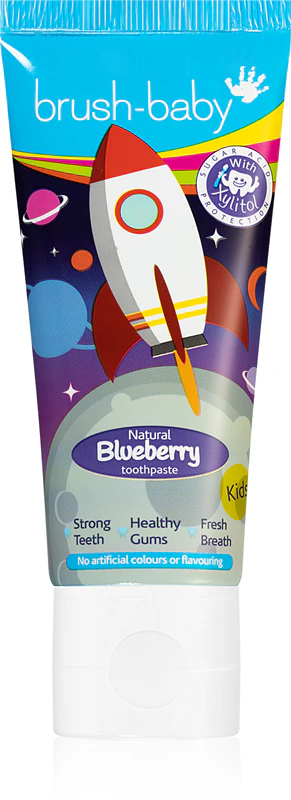 Escovar o creme dental Baby Rocket Blueberry para crianças