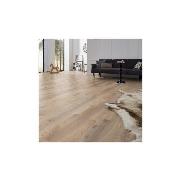 KRONOTEX - Kronotex Parquet Stratifié Mammut Plus - Chêne Macro Beige D3669 - 1845 x 244 x 10 mm