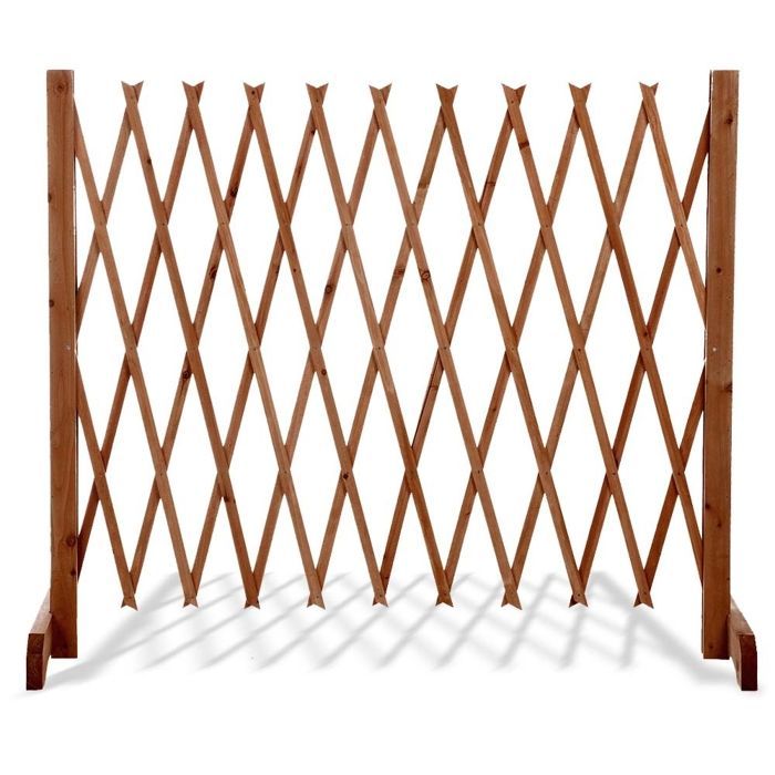 TERRE JARDIN - Barrière de Sécurité Extensible, 30 à 150 x 90 cm, Barriere de protection extensible en Bois, Rétractable, Animaux