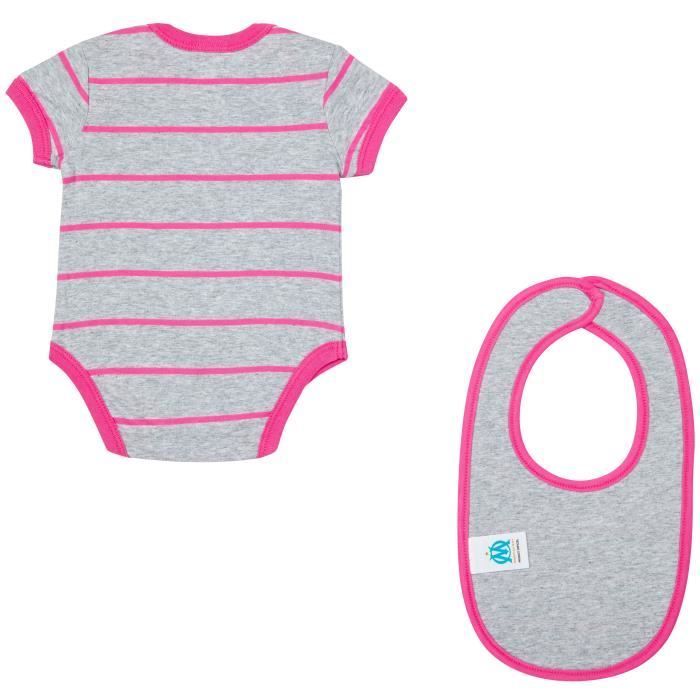 Body e bavaglino OM per bambina - Collezione ufficiale Olympique de Marseille
