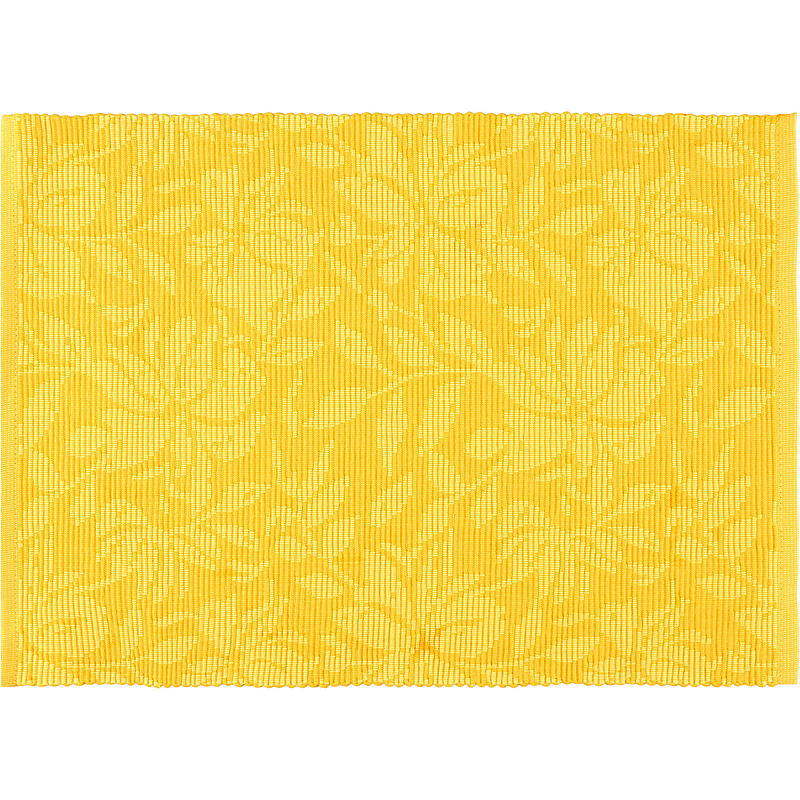 Placemat voor thuis, 33x43,5 cm, geribbeld, geel
