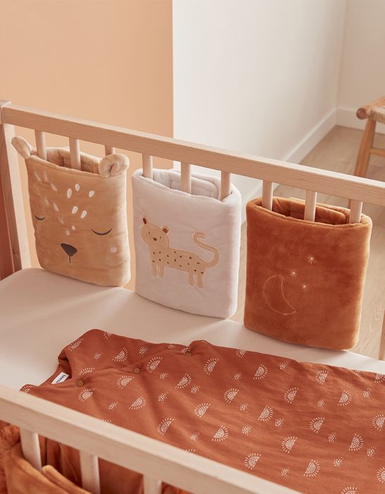 Protèges barreaux - NOUKIE'S - Collection Babou & Kendi - Veloudoux - Beige