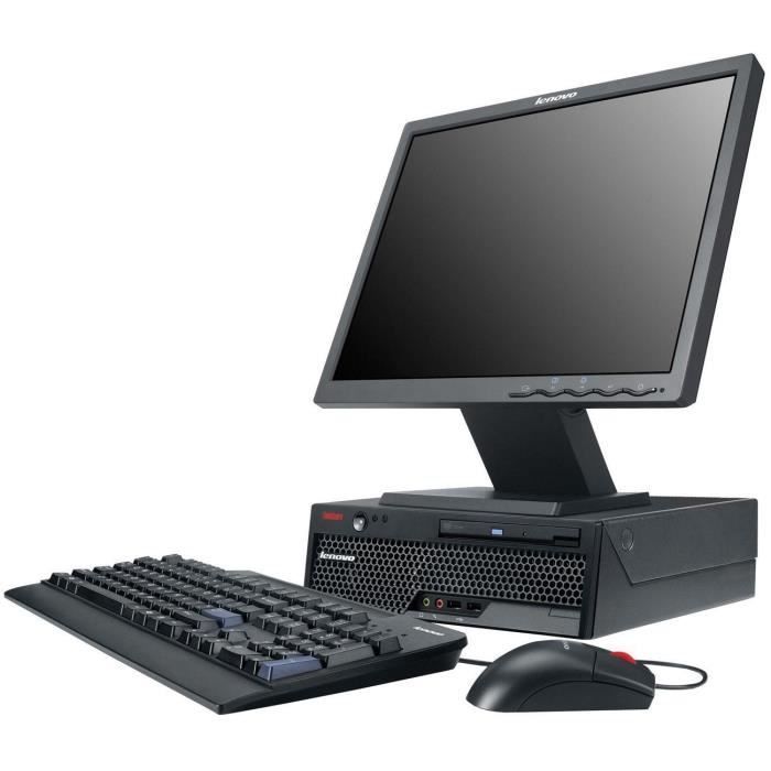 Ordenador de sobremesa Lenovo ThinkCenter M58, reacondicionado, doble núcleo, 8 GB de RAM, disco duro SSD de 240 GB, pantalla de 19 pulgadas.