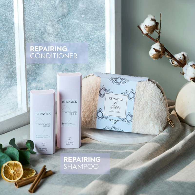 KERASILK Essentials Recovery Set, een cadeauset voor beschadigd haar.