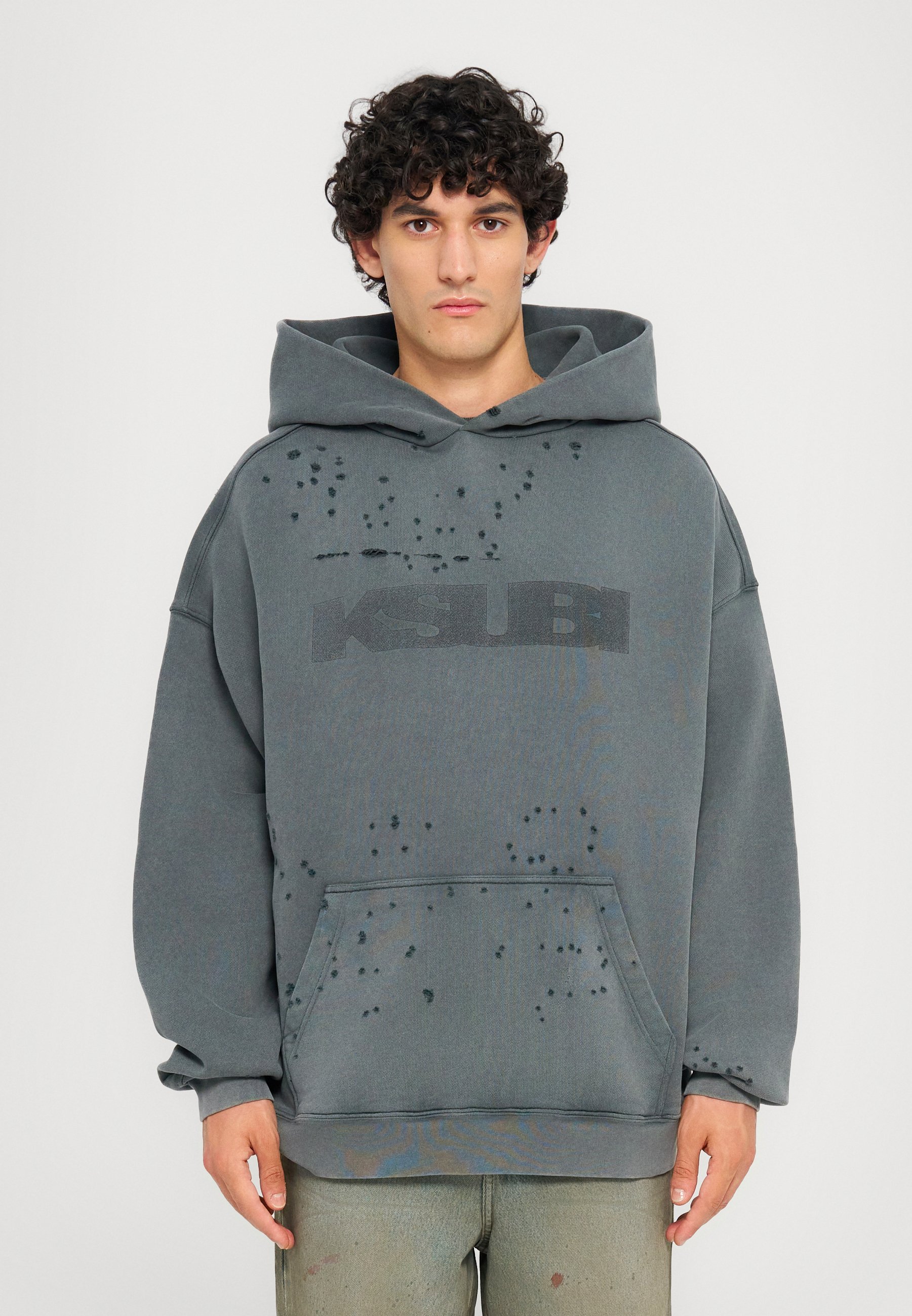 Ksubi BLASTED EKCESS HOODIE - Sweatshirt - black