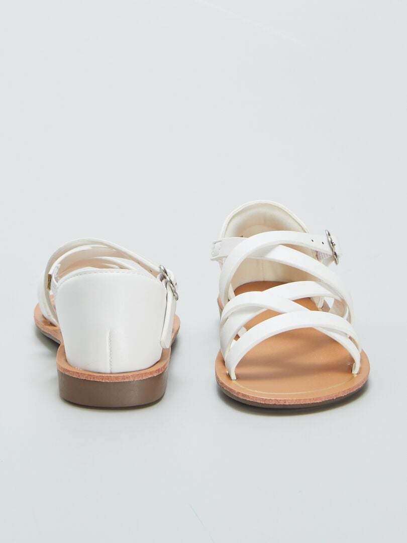 Sandalias con tiras - BLANCAS