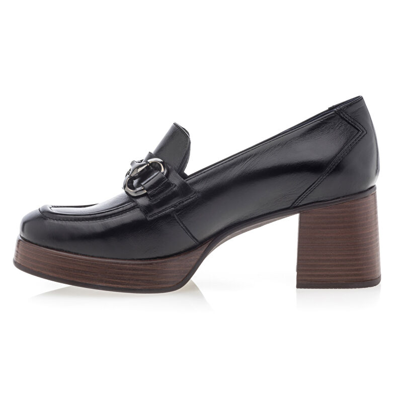 Schwarze Damen-Loafer/Bootsschuhe
