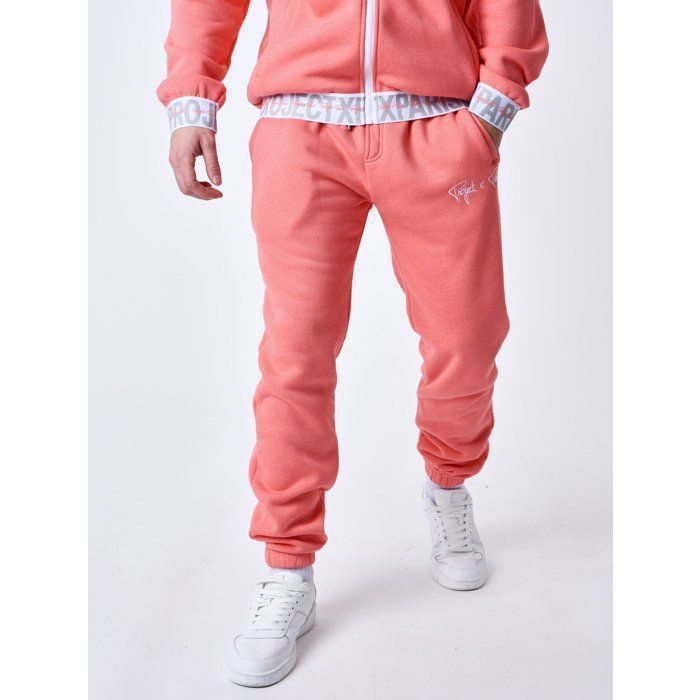 Jogginghose – PROJECT X PARIS – Elastischer Bund mit Logo – Herren – Pink – Fitness – Multisport