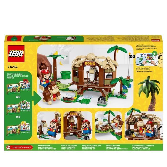 LEGO® Super Mario 71424 Ensemble d'Extension La Cabane de Donkey Kong, Jouet à Combiner avec Pack de Démarrage