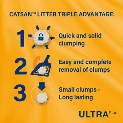 Litière agglomérante Catsan Ultra Plus