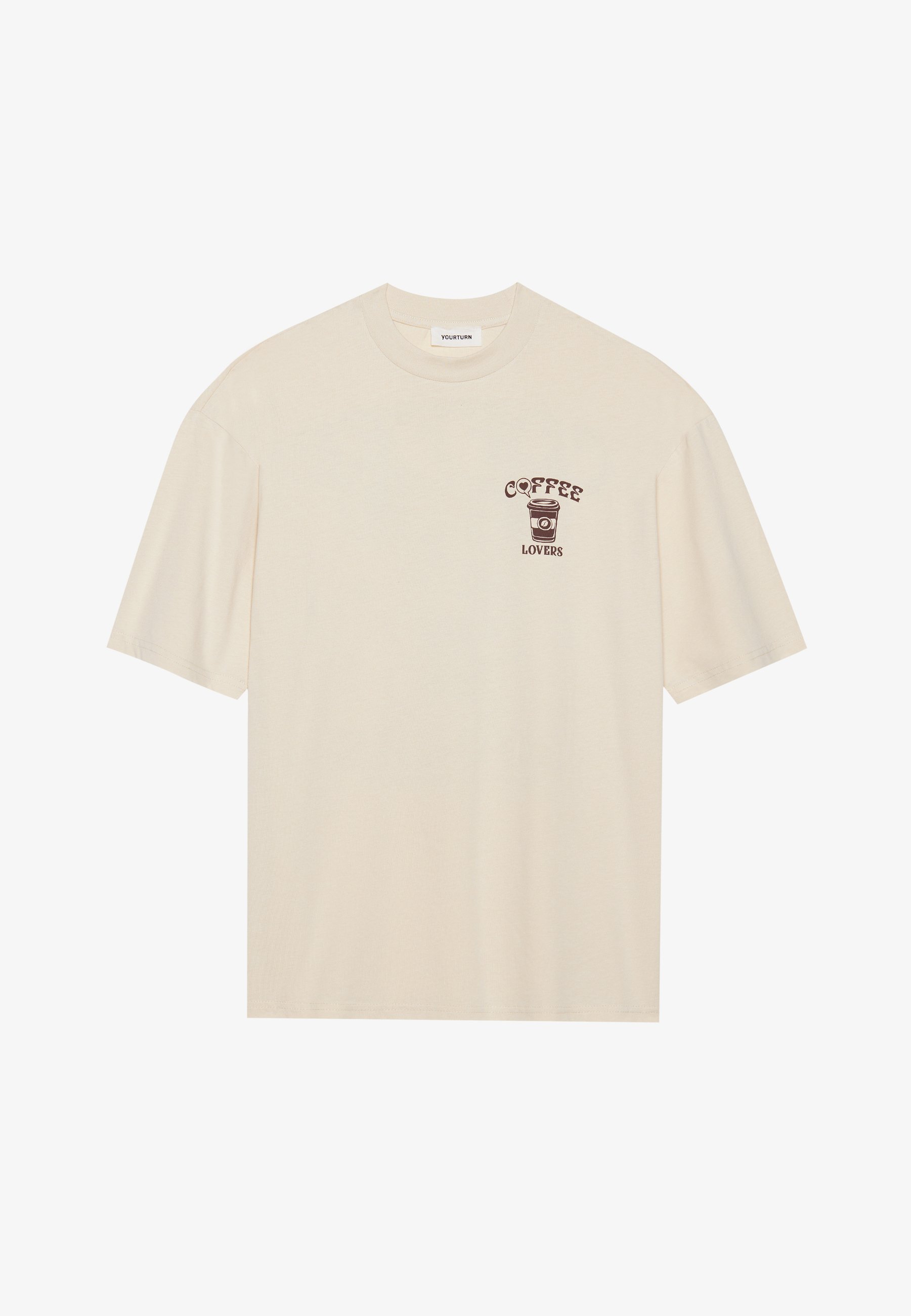 YOURTURN UNISEX - T-shirt met print - gebroken wit