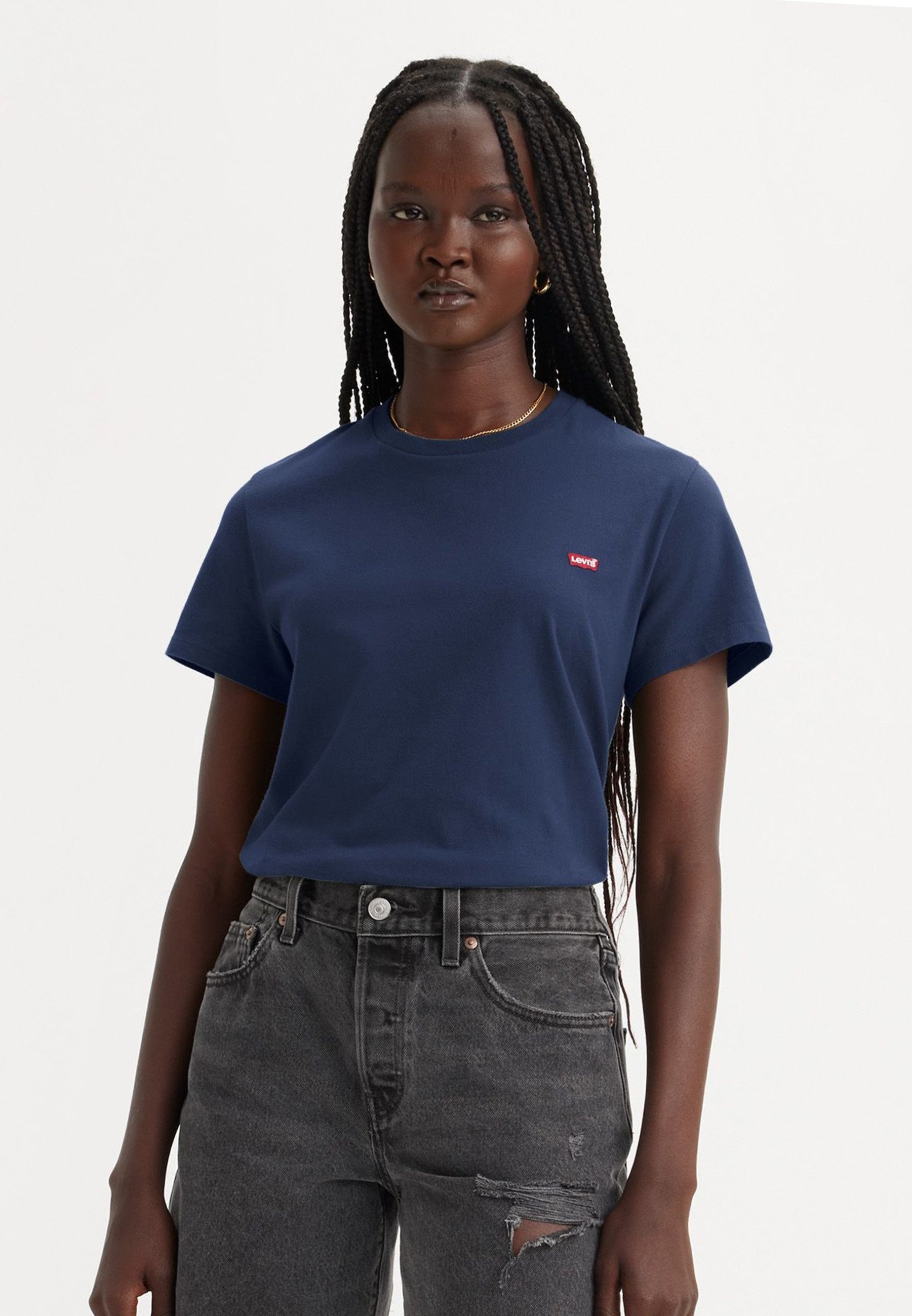 Levi's® LE T-SHIRT PARFAIT - T-shirt basique - rayures Tessa anis