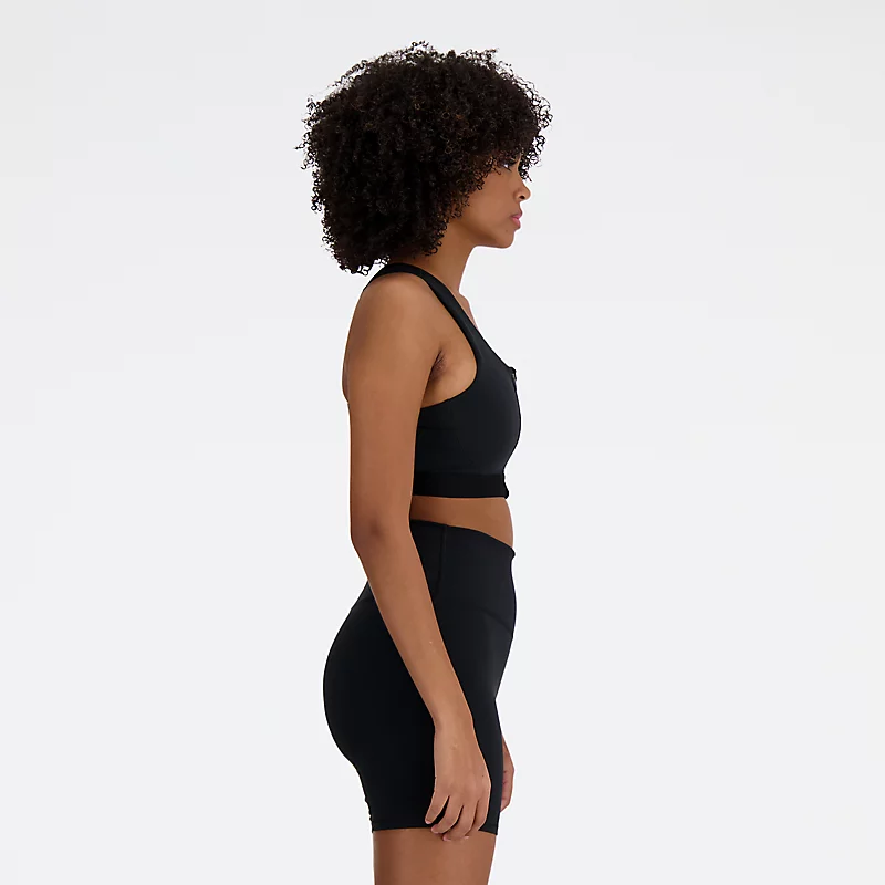 NB Sleek damesbeha met medium ondersteuning, zakje en ritssluiting aan de voorkant - zwart