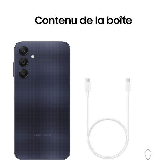 Samsung Galaxy A25 Smartphone 128 Go 5G Bleu nuit