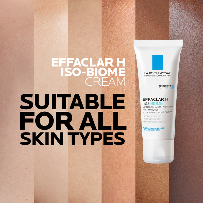 Creme hidratante La Roche-Posay Effaclar H ISO-BIOME para imperfeições da pele com tendência acneica.