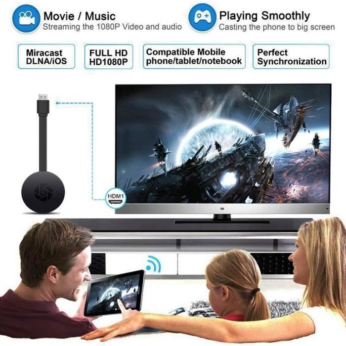 Digitale HDMI-mediastreamer voor Google Chromecast 2 (zwart label)