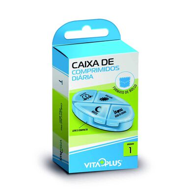 Škatla s tabletami Vitaplus, 4 oddelki, 1 enota