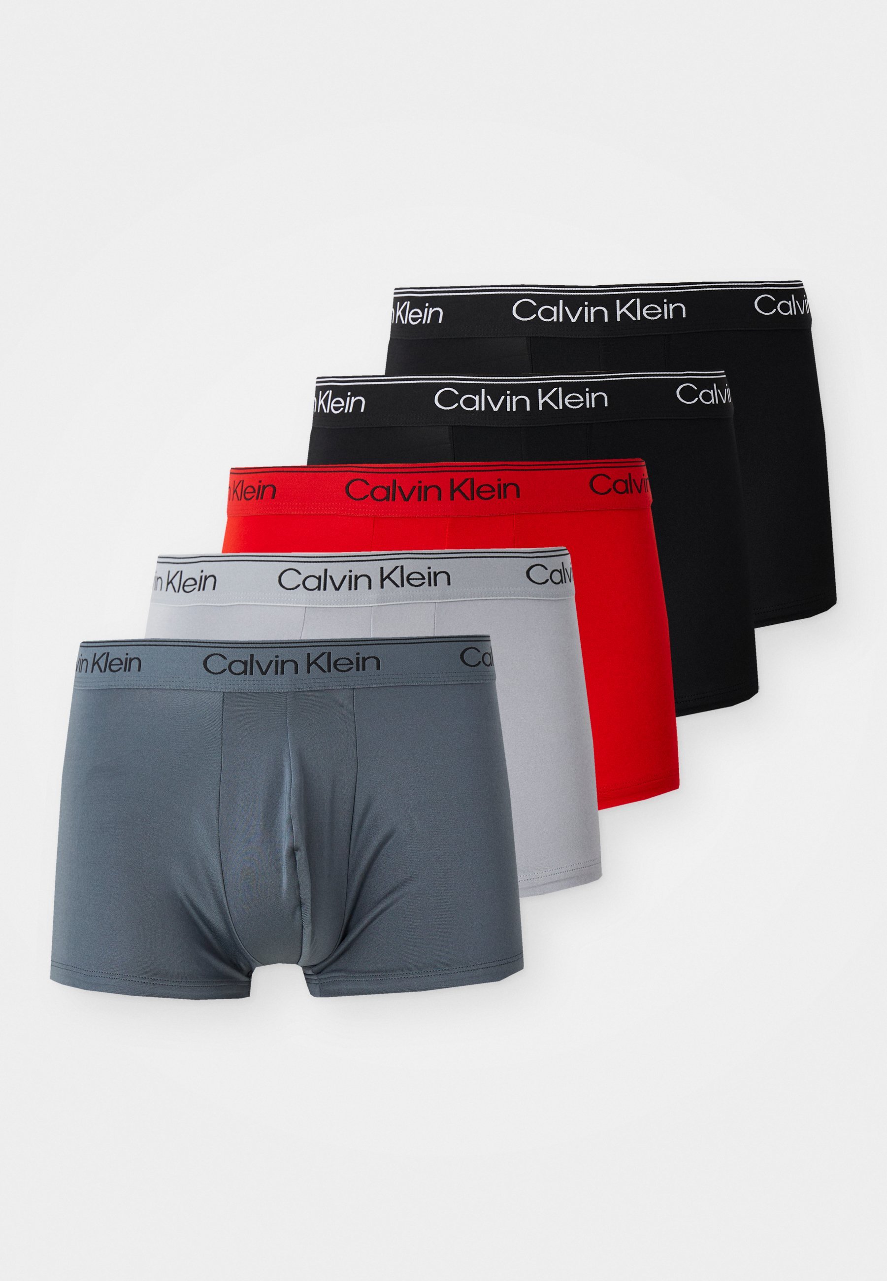 Calvin Klein Underwear NÍZKE PÄŤOVÉ TRENKY 5 PÁKOV - Trenky - čierna/turbulence/sleet/adrenalín
