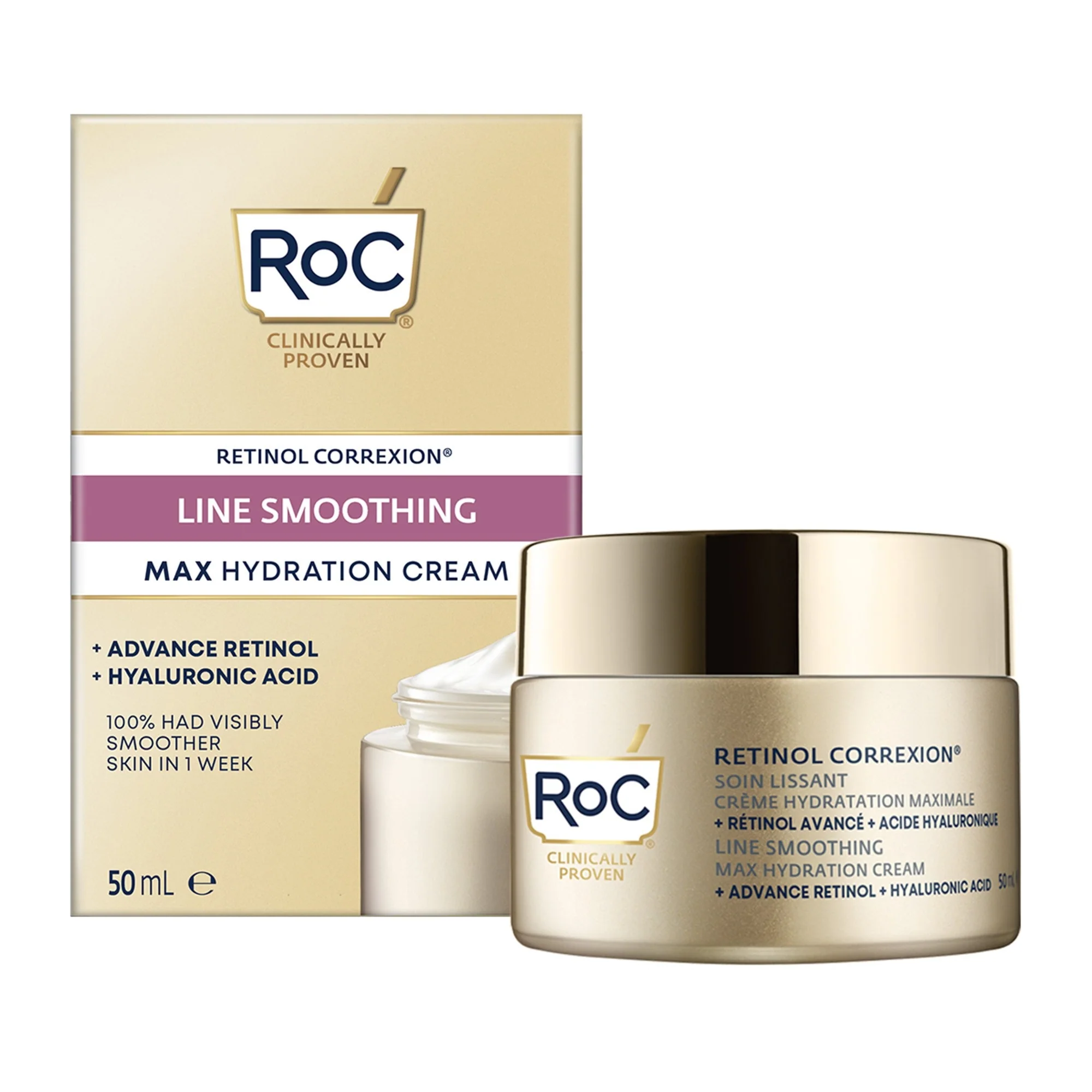 Retinol Correxion Line Smoothing Crema Viso Massima Idratazione - Tratt.viso 24 ore antirughe