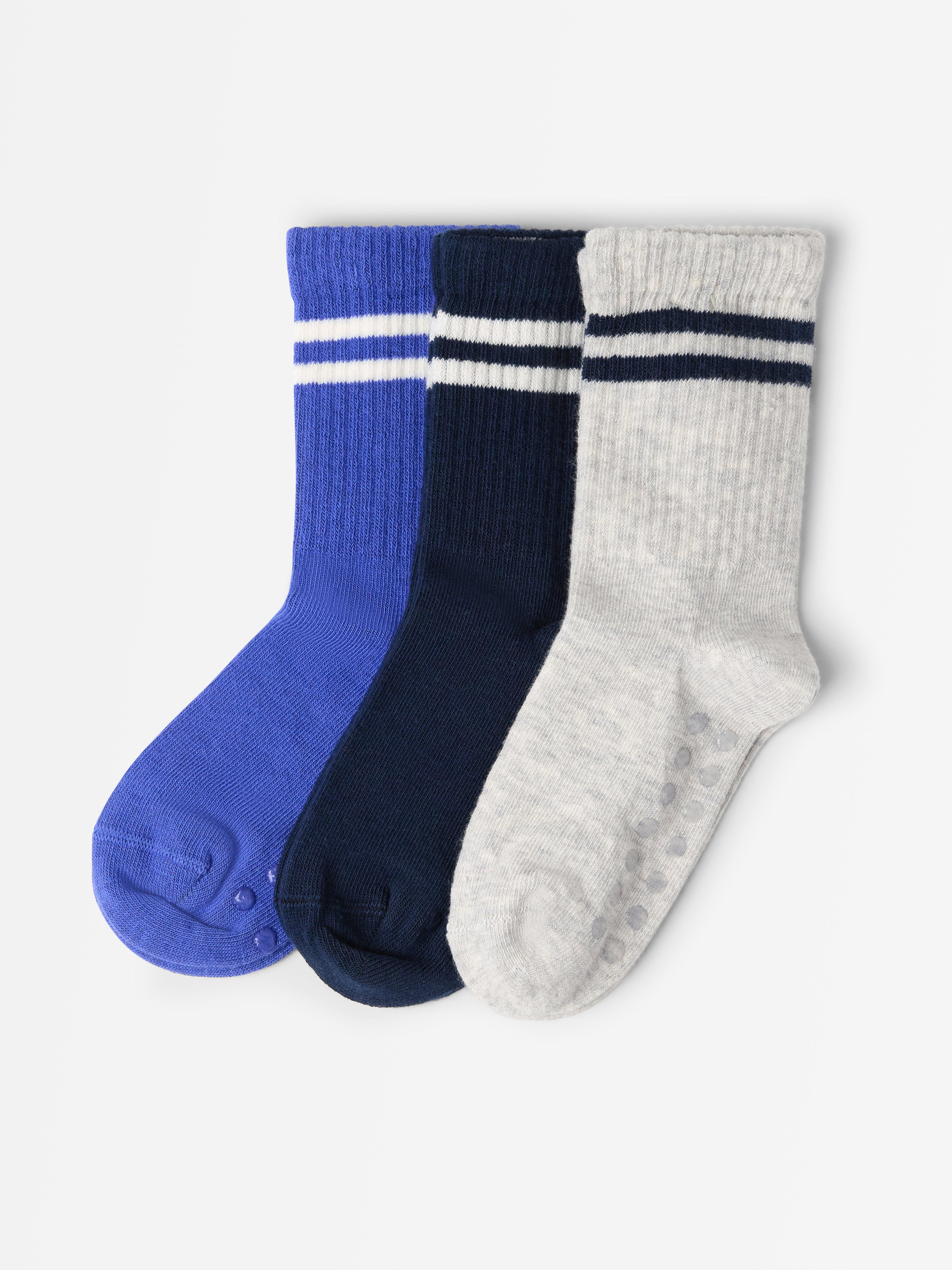 Lot de 3 paires de chaussettes bleu foncé