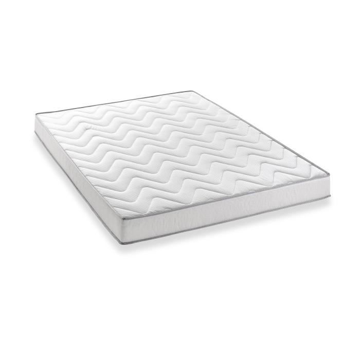 Conjunto de colchón DEKO DREAM Memoflex de 140 x 190 cm + base de láminas - 5 zonas y espuma viscoelástica - 16 cm